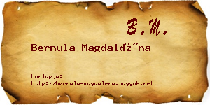 Bernula Magdaléna névjegykártya